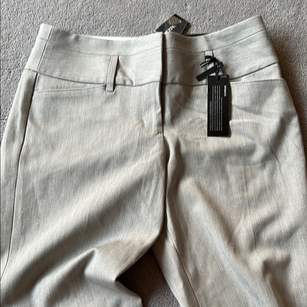 Express Light Gray Women's Trousers. Editor. Wife waistband. Flare